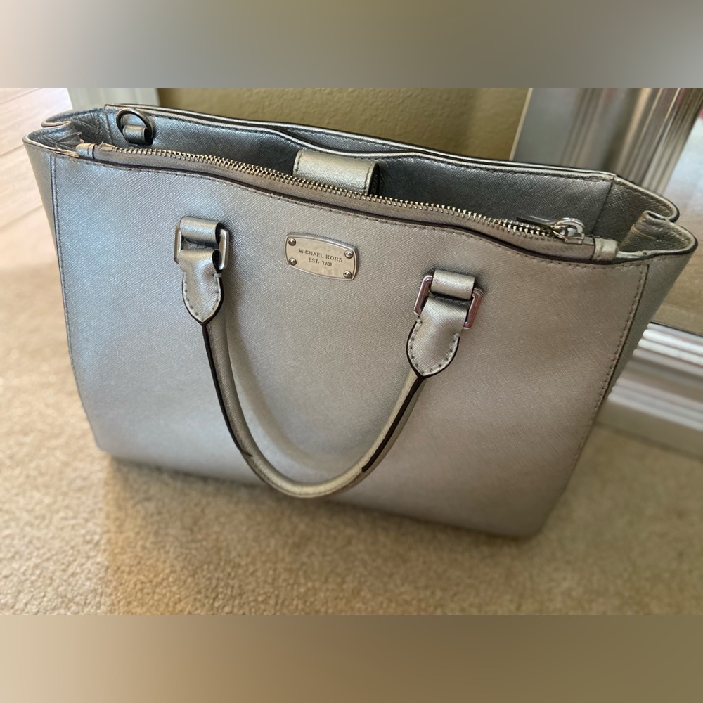 Michael Kors Metallic Silver Purse